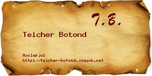 Teicher Botond névjegykártya